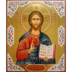 Икона Господа Вседержителя с чеканкой